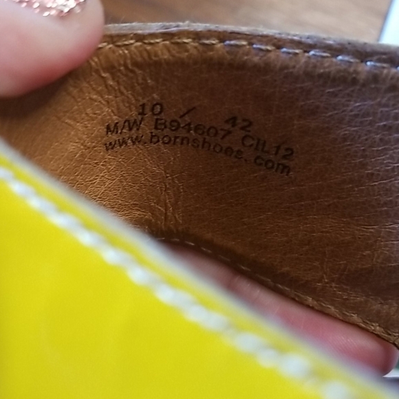 💕BORN💕 Cork Platform Wedge Sandal Patent Leather - Picture 11 of 12